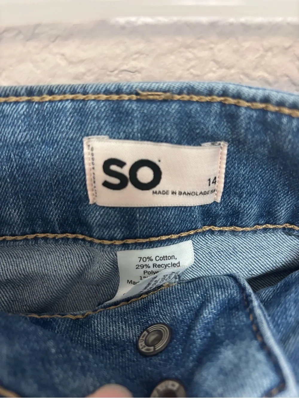 Girls SO Blue Denim Jeans - Classic Straight Fit